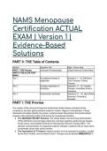 NAMS Menopause Certification ACTUAL EXAM 2026&sol;2027 &vert; 18&plus; Elite Practice Scenarios&comma; Evidence-Based Solutions & Mentor Rationale