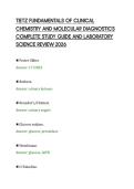 TIETZ FUNDAMENTALS OF CLINICAL&NewLine;CHEMISTRY AND MOLECULAR DIAGNOSTICS&NewLine;COMPLETE STUDY GUIDE AND LABORATORY&NewLine;SCIENCE REVIEW 2026