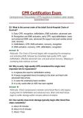 CPR Certification Exam Prep&NewLine;Cardiopulmonary Resuscitation &lpar;CPR&rpar; Questions & Answers with Rationales&NewLine;