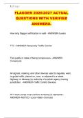 FLAGGER 2026&sol;2027 ACTUAL &NewLine;QUESTIONS WITH VERIFIED &NewLine;ANSWERS&period; 