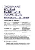2026&sol;2027 &lbrack;S-TIER&rsqb; Elite Nunavut Housing Maintenance Foreman Test Bank &vert; WSCC Safety&comma; HVAC & Permafrost Mechanics &lpar;18&plus; Q&A&rpar;