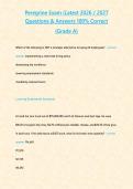 Peregrine Exam &lpar;Latest 2026 2027 Questions & Answers 100- Correct&period;grade 