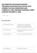 HDI DESKTOP ADVANCED SUPPORT TECHNICIAN EXAM&lpar;ACTUAL EXAM&rpar; WITH CORRECT ACTUAL QUESTIONS AND CORRECTLY WELL DEFINED ANSWERS LATEST ALREADY GRADED A&plus; 2026