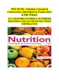 Nutrition &ndash; Concepts & Controversies&comma; 16th Edition by Frances Sizer & Ellie Whitney &colon; Comprehensive Test Bank &vert; Verified Exam Questions &semi; Multiple Choice&comma; True&sol;False & Essay Practice with Complete Answers