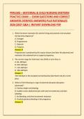 PRN1500 &ndash; MATERNAL & CHILD NURSING MIDTERM PRACTICE EXAM &mdash; EXAM QUESTIONS AND CORRECT ANSWERS &lpar;VERIFIED ANSWERS&rpar; PLUS RATIONALES 2026&vert;2027 Q&A &vert; INSTANT DOWNLOAD PDF
