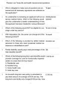 Pearson vue Texas life and health insurance test questions and answers