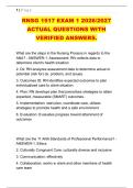 RNSG 1517 EXAM 1 2026&sol;2027 &NewLine;ACTUAL QUESTIONS WITH &NewLine;VERIFIED ANSWERS&period;