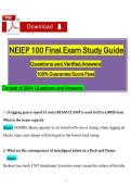 NEIEP 100 Final Exam TB&colon; Advanced Elevator Mechanics & Electrical Troubleshooting&NewLine;&NewLine;