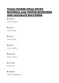 TLSAE COURSE FINAL STUDY&NewLine;MATERIAL 2026 TESTED QUESTIONS&NewLine;AND ACCURATE SOLUTIONS&NewLine;