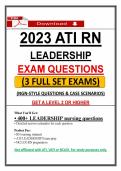 2023 ATI RN Leadership Exam &lpar;3 Versions&rpar; &ndash; 2023 Nursing Leadership NGN Questions and Case Scenarios &lpar;Actual PDF&rpar;