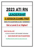 2023 ATI RN Leadership Exam &lpar;5 Versions&rpar; &ndash; 2023 Nursing Leadership NGN Questions and Case Scenarios &lpar;Actual PDF&rpar;