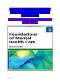 Foundations of Mental Health Care 8th Edition &lpar;Michelle Morrison-Valfre&rpar; Test Bank &vert; Complete Chapters 1&ndash;33 Practice Questions with Verified Answers