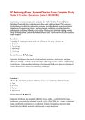 NC Pathology Exam &vert; Funeral Director Exam Complete Study Guide & Practice Questions &lpar;Latest 2026-2027&rpar;