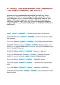 NC Pathology Exam &vert; Funeral Director Exam Complete Study Guide & Practice Questions &lpar;Latest 2026-2027&rpar;