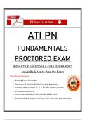 &lpar;3 Versions&rpar; 2023 ATI PN Fundamentals Exams - Complete Bundle