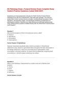 NC Pathology Exam &vert; Funeral Director Exam Complete Study Guide & Practice Questions &lpar;Latest 2026-2027&rpar;