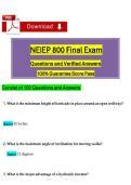 NEIEP 800 Final Exam 2&colon; Advanced Elevator Mechanic Practice Test&NewLine;&NewLine;