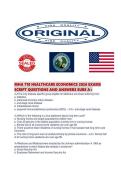 MHA 710 HEALTHCARE ECONOMICS 2026 EXAMS SCRIPT QUESTIONS AND ANSWERS SURE