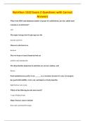Nutrition 1322 Exam 2 Questions with Correct&NewLine;Answers