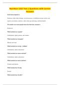 Nutrition 1322 Test 1 Questions with Correct&NewLine;Answers