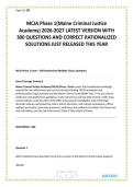 MCJA Phase 1 &lpar;Maine Criminal Justice Academy&rpar; 2026&ndash;2027 Latest Version with 300 Questions and Correct Rationalized Solutions&NewLine;&NewLine;Prepare for the MCJA Phase 1 &lpar;Maine Criminal Justice Academy&rpar; Exam with this comprehensive practice resource featuring 300 ques
