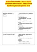 RSM100 Final Exam- Lecture slides&NewLine;Questions and Answers with Verified&NewLine;Solutions &vert; Latest Updated 2026