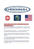 2026 FLORIDA CAM TEST PAPER QUESTIONS AND ANSWERS SURE 