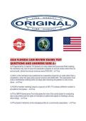 2026 FLORIDA CAM REVIEW EXAMS TEST QUESTIONS AND ANSWERS SURE