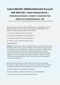 NSG 430 &sol; NSG430 Adult Health Nursing II Exam 4 Practice Questions 2026&sol;2027 &vert; GCU &vert; 50 Q&A with Detailed Rationales &vert; Guaranteed Pass - A&plus; Graded
