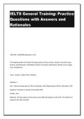 IELTS General Training&colon; Practice &NewLine;Questions with Answers and &NewLine;Rationales
