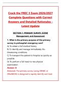 Crack the FREC 3 Exam 2026&sol;2027 Complete Questions with Correct Answers and Detailed Rationales - Latest Update