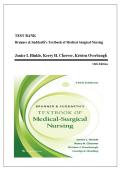 &NewLine;Test Bank for Brunner & Suddarth's Textbook of Medical-Surgical Nursing 16th Edition by Janice L&period; Hinkle&comma; Kerry H&period; Cheever&comma; Kristen J&period; Overbaugh & Carolyn E&period; Bradley&NewLine;