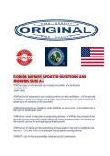 FLORIDA NOTARY UPDATED QUESTIONS AND ANSWERS SURE 