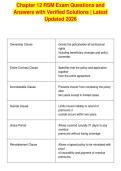 Chapter 12 RSM Exam Questions and&NewLine;Answers with Verified Solutions &vert; Latest&NewLine;Updated 2026&NewLine;
