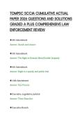 TOMPSC SCCJA CUMULATIVE ACTUAL&NewLine;PAPER 2026 QUESTIONS AND SOLUTIONS&NewLine;GRADED A PLUS COMPREHENSIVE LAW&NewLine;ENFORCEMENT REVIEW