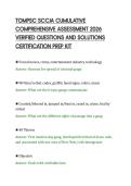 TOMPSC SCCJA CUMULATIVE&NewLine;COMPREHENSIVE ASSESSMENT 2026&NewLine;VERIFIED QUESTIONS AND SOLUTIONS&NewLine;CERTIFICATION PREP KIT