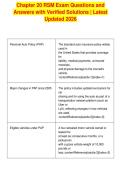 Chapter 20 RSM Exam Questions and&NewLine;Answers with Verified Solutions &vert; Latest&NewLine;Updated 2026