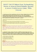 NSG527 &sol; NSG 527 Midterm Exam - Psychopathology Theories & Advanced Clinical Modalities &lpar;Wilkes University&rpar; &vert; Questions & Answers with Rationales&NewLine;