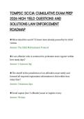 TOMPSC SCCJA CUMULATIVE EXAM PREP&NewLine;2026 HIGH YIELD QUESTIONS AND&NewLine;SOLUTIONS LAW ENFORCEMENT&NewLine;ROADMAP