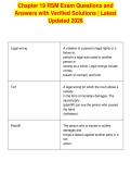 Chapter 19 RSM Exam Questions and&NewLine;Answers with Verified Solutions &vert; Latest&NewLine;Updated 2026