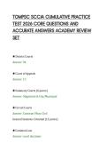TOMPSC SCCJA CUMULATIVE PRACTICE&NewLine;TEST 2026 CORE QUESTIONS AND&NewLine;ACCURATE ANSWERS ACADEMY REVIEW&NewLine;SET