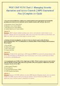 WGU C845 VUN1 Task 1&colon; Managing Security Operations & Access Controls - 100&percnt; Exam Pass Guide &lpar;140 QA&rpar;