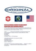RCFE CALIFORNIA CORRECT EXAMS SCRIPT QUESTIONS AND ANSWERS SURE