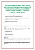HESI PN Gerontology Practice Exam &vert;&vert;Verified Exam&excl;&excl;&vert;&vert; Most Recent Exam Actual Complete Real Exam Questions And Correct Answers &lpar;Verified Answers&rpar; Already Graded A&plus; &vert; Guaranteed Success&excl;&excl; &vert; Newest 2026 Exam&excl;&excl;&excl;