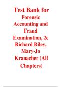 Test Bank for Forensic Accounting and Fraud Examination 2nd Edition Kranacher Riley Chapters 1 to 16