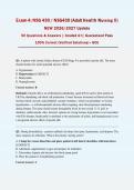 EXAM 4 &colon; NSG 430 &sol; NSG430 Adult Health Nursing II &vert;Q&A 2026&sol;2027 &vert; GCU &vert; 50 Questions with Verified Rationales &vert; Guaranteed Pass - Graded A&plus;