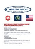 2026 PARAMEDIC FISDAP FINAL EXAMS CORRECT QUESTIONS AND ANSWERS SURE
