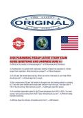 2026 PARAMEDIC FISDAP LATEST STUDY EXAM GUIDE QUESTIONS AND ANSWERS SURE A&period;pdf