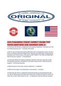 2026 PARAMEDIC FISDAP CORRECT EXAMS TEST PAPER QUESTIONS AND ANSWERS SURE