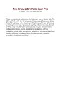 New Jersey Notary Public Exam Prep Questions & Answers with Rationales